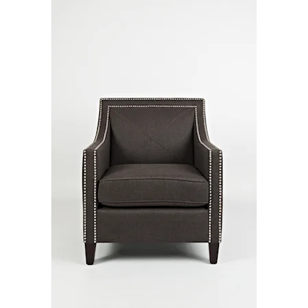 Luca Club Chair with Nail Head Trim